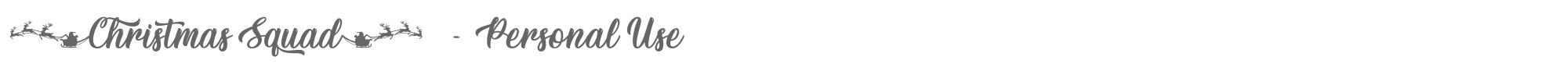 Sample characters Christmas Squad Font